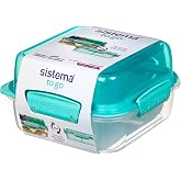 Sistema Lunch-Stack, kare, 1,24 l, polipropilen, farklı renklerde