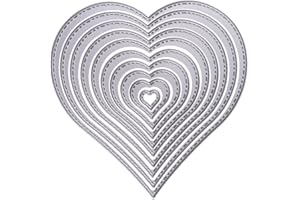 AMAZINGDEAL365 Scrapbooking Découpe Pochoir Stencil Album Coeur Matrices de découpage DIY métal de Photo Embossing Cards Décoration (Coeur Fil de couture)