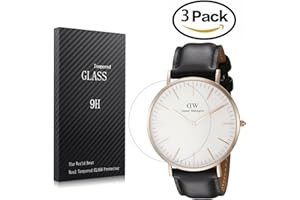 Youniker, pellicola protettiva in vetro temperato per orologio Daniel Wellington 0107DW, protegge lo schermo, durezza 9 H, sottile 0,3 mm, anti-graffio, non forma bolle, confezione da 3