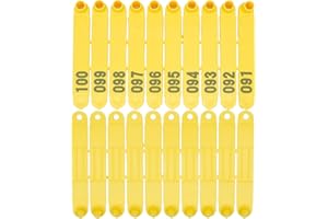 FARM & RANCH Marchi auricolari monopezzo con numero 001-100 per Capra Pecora Bovino Pig Animal Marker Tool Pinze universali Tagger Puncher Forniture agricole (marchi auricolari numerati 001-100)