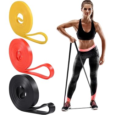 Bande De Résistance Extra Large 7.5cm – Fitness, Yoga, Pilates – Vendu à L'unité – 6 Niveaux De Force (X-Light à XX-Forte) – Livré Avec Guide D'exercices