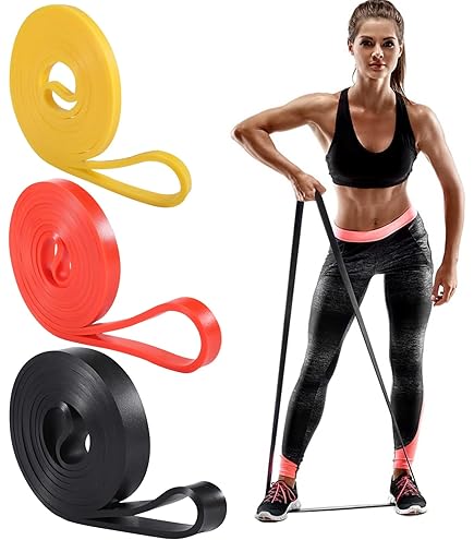 Bandes De Résistance Fitness 2 Niveaux - 8-15 Lb (jaune) Et 15-35 Lb (rouge), TPE, Pour Musculation Et Yoga