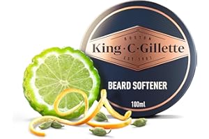 ‎KING C. GILLETTE King C. Gillette Bartbalsam für Männer, leichte und tiefgreifende Bartpflege, mit dem charakteristischen Duft von King C. Gillette, 100 ml