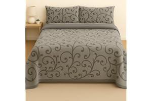 Corredocasa - Completo Lenzuola Letto in Morbido e Caldo Pile Made in Italy, Set di Lenzuola Matrimoniale, Singolo e Una Piazza e Mezza con Federe, (Matrimoniale, Grigio)