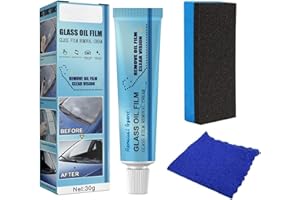GOKAME Car Glass Oil Film Cleaner, Glass Film Removal Cream, Glasölfilmentfernungspaste, Car glass Oil Film Cleaner Safety and Long-term Protection, Windshield Water Spot Remover (1pcs)