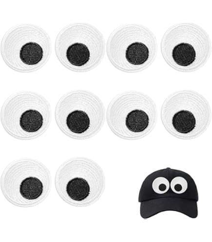 BENECREAT 20 paar zwart-wit pop ogen patch, polyester BENECREAT 20 paar zwart-wit pop ogen patch, polyester