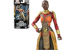Marvel Legends Series - Black Panther Wakanda Forever - Figura de Okoye de 15 cm - 2 Accesorios, 1 Pieza para Construir Figura - Universo Cinematográfico de Marvel