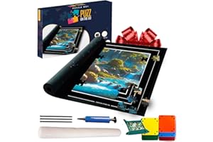 ORIGINAL CUP Puz on The Go® | Tapis de Puzzle Pliable Géant 140x100cm | Support Puzzles 3000 Pièces | Feutre Doux Anti-dérapant | Transport Facile | Gonfleur et Organisateurs Inclus | OriginalCorner®