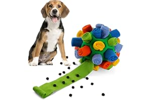 Larimuer Palla da fiuto per cani, Giocattoli Puzzle per Cani giocattolo interattivo Portatile, giocattolo per l'alimentazione per cani di piccola, media,taglia(verde e arcobaleno)