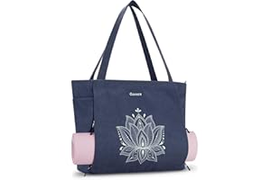 Gonex Sac de Yoga en Toile avec Poches Multiples, Sac de Sport pour Femme et Homme, Transport Tapis de Yoga, Idéal pour Pilates, Voyage, Entraînement