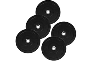 GORILLA SPORTS® Disques Olympiques - Poids de 5kg à 50kg, Individuel ou Ensemble en Paire, Ø 50mm, Caoutchoutés - Bumper Plates, Disques d'Haltères, Plaques de Poids, pour Musculation, Fitness, Gym