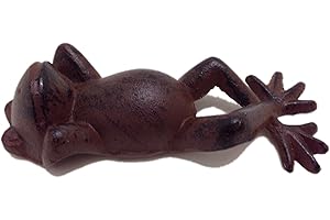 TOULIFLY Dekofigur "liegender Frosch" aus Gusseisen, außergewöhnliche Dekoration für Haus und Garten