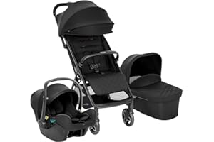 Graco - MYAVO™ TRIO - Passeggino leggero con chiusura veloce (0-22 kg), seggiolino auto per neonati (da 40 a 75 cm), navicella (mx. 9 kg); colore Midnight