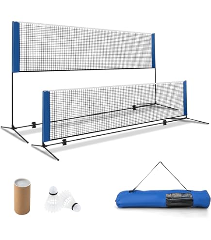 Rete Tennis/Badminton Portatile HOMCOM - Altezza Regolabile 107-155cm | Con Borsa Trasporto - Foto 4