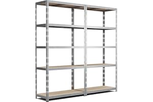 JT2D Lot de 2 Etagères de Rangement modulables et polyvalentes pour Atelier, Garage, Cave... Charge Lourde Max 875kg x2