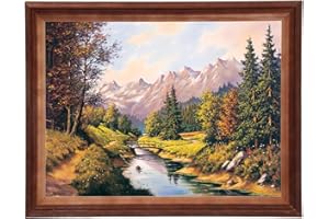 Postergaleria Bilder mit Rahmen, Brücke III, 30x40 cm - Kunstdruck in einem Holzrahmen, zum Aufhängen, zum Aufstellen, Retro-Gemälde - Reproduktion in einem Holzrahmen, Bilder Wohnzimmer