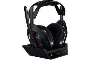 Logitech G Astro A50 Lightspeed Auriculares Inalámbricos para Gaming + Base | Audífonos inalámbricos gamer con micrófono + base (5 Gen), PRO-G graphene, USB-C, Xbox/PS5/PC/Nintendo Switch/Switch 2, negro