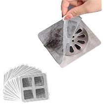Lot De 5 Filtres De Douche En Silicone - 13x13 Cm - Attrape-cheveux Avec Ventouses - Pour Douche, Baignoire, évier - Gris Et Blanc - 9
