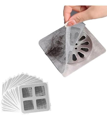 50 Pièces Attrape Cheveux Douche Avec Un Grattoir Jaune, Filtres à