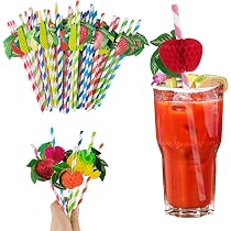 100 Pailles En Papier Irisé Dégradé – Cocktail, Fête, Mariage, Anniversaire, 19,7 Cm