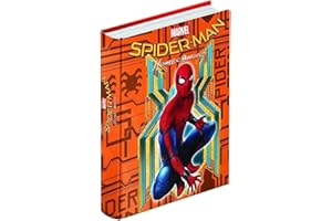 Agenda compatibile con Spiderman Uomo Ragno diario scuola 20x 15 cm f.to standard 2024/2025 arancione + Omaggio portachiave gioco cubo e penna colorata