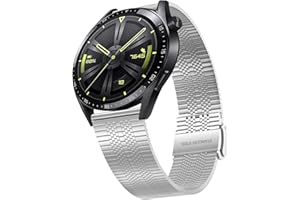 Songsier Paski Huawei Watch GT 3 46mm, Metalowy pasek do Huawei Watch GT 2 46mm, Huawei Watch GT 3 Pro/GT 2 Pro/GT 2e/ GT Active/Watch 3, Galaxy Watch 3 45mm/Galaxy Watch 46mm/Gear S3/Gear 2