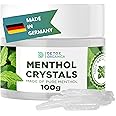 Detox Organica Menthol Crystals 100g - Natural Aromatherapy Congestion Sinus Relief - Blocked Nose Descongestor - Powerful Menthol Aroma