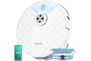 ‎TESVOR Tesvor S8Pro Saugroboter mit Wischfunktion -8000Pa Staubsauger Roboter 3in1 Roboterstaubsauger+LiDAR-Navigation+240 Min Laufzeit,APP/Alexa Steuerung,ideal für Haustierhaare,Teppiche,Hartböden.