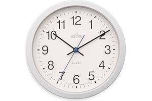 Acctim Bromham Non Ticking Sweep Seconds Hand Wall Clock 20cm Diameter (Silver)