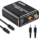 DA Wandler Techole 192KHz DAC Digital SPDIF Toslink zu Analog Stereo Audio Konverter mit Optischem Kabel, R/L 3.5mm Jack, Net