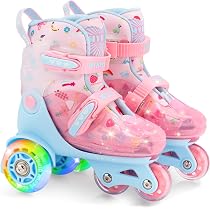Pattini A Rotelle Per Bambini Cariboo Ballerina Regolabili Con Ruote LED E Modalità Principiante