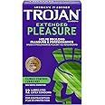 TROJAN Pleasures Extended Climax Control Lubricant Latex Condoms, 12 Count (Pack of 3)