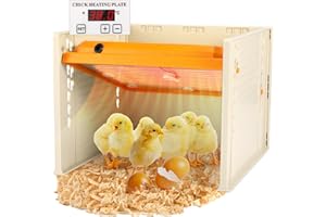 AOFESEL Chick Brooder Heating Plate, Brooder Heater For Chicks, Egg Incubator with Adjustable Height and Angle, Intelligent Chicken Heat Lamp, Warmer for 15 Baby Chick & Duckling, Like Mother Hen, 10x10"