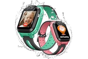 imoo Z1 Watch for Kids, Kids Smart Watch with GPS Tracker, Children Phone Watches, Video Call, School Mode, SOS, IPX8 Waterproof, Smart Watch for Kid with Sim & WiFi-Gifts for Boys Girls-Green