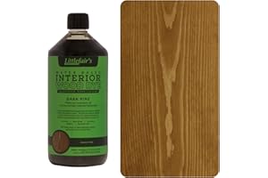 Littlefair's Teinte Bois 1ltr - Teinture Bois Écologique À Base D'Eau et Sûre - Lasure Bois Intérieur à Séchage Rapide - Peinture Lasure pour Bois Nettoyage Facile - Couleur:Pin foncé