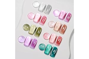 MIZHSE Cat Eye zestaw lakierów do paznokci UV z magnesem – 8 kolorów 9D Cateye UV żel do paznokci zestaw Cateye magnes UV lakier do paznokci żelowy błyszczący Cat Eye Cel magnetyczny lakier do