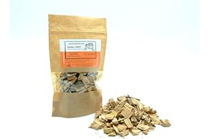 AlcoFermBrew Eichenholzchips Sherry 100g - aus Sherry-Oloroso Fässer | Räucherholz | Eichenholz Chips | Holzspäne | Holzfässer