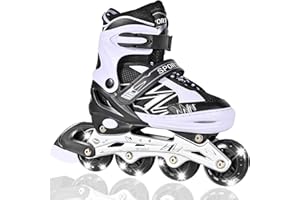 DUZSKJ Verstellbare Kinder-Inline-Skates für Jungen und Mädchen, Outdoor-Kinder-Rollschuhe für Mädchen und Jungen