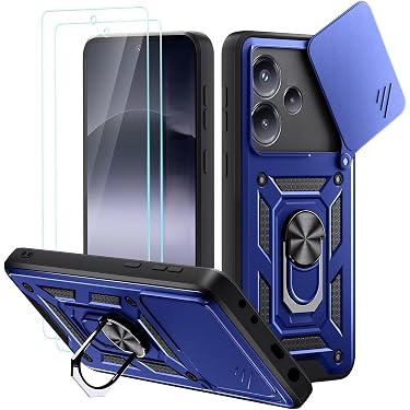 Coque Antichoc Honor X5C Plus PIXFAB Avec Anneau Rotatif 360° - Protection Objectif, Films Verre Trempé Inclus, Compatible Support Magnétique Voiture