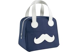 Miyobing Lunch Bag, Picknick Tasche, Thermotasche Klein lunchpaket Kühltasche klein Isoliertasche für Arbeit, Schule und unterwegs, Ausflug Lebensmitteltransport (blau)