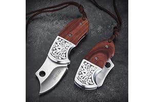 Omesio Scyzoryk Mały składany nóż dwuręczny mały breloczek do kluczy Schlüsselbund Schlüssel Messer Brieföffner