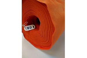 FYVIE STAR FABRICS Felt Craft Fabric A Variety of Over 100 Colours Sold per metre 44" - 112cm Wide (Tiger Orange– Colour 80) (1 Metre)