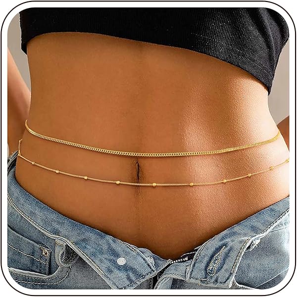 Goiern Gouden buikketting voor vrouwen, bikini-buikketting
