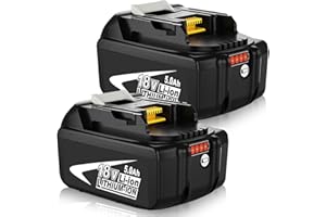 2X Powayup BL1850B 18V 5.0Ah Reemplazo para Makita Batería 18V BL1850B BL1850 BL1840 BL1840B BL1830B BL1815 BL1820 BL1830 BL1835 BL1835B 194205-3 194309-1 LXT-400 Herramientas Eléctricas Sin Cable