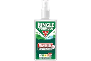 Jungle Formula Maximum Strength Insect Repellent Pump Spray (90ml - 50% DEET) - Up to 9 Hour Protection Against Mosquitoes, T