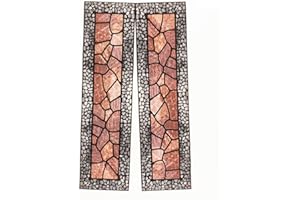 EUROtops 2 Pack - Two Tone Mosaic Design Non Slip Stair Mat for Outdoors, Wet Safety Rubber / Polyester Surface Cleanliness