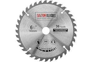 SAXTON BLADES Saxton TCT brzeszczot do piły tarczowej do drewna 165 mm x 20 mm (pierścień 16 mm) x 36 zębów kompatybilny z Bosch Makita itp