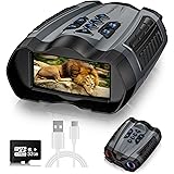 WARMTUYO Nachtsichtgerät, 4K Infrarot Fernglas Nachtsichtgeräte 4000mAh Wiederaufladbares Nachtsichtgerät Jagd mit 32GB TF-Ka