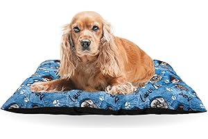 KIRA & GARA Kira&Gara® Cama para Perro - Colchoneta para Perro - Cojín Perro - Colchón Perro (M - 75x55cm, Vaquera-Blue)
