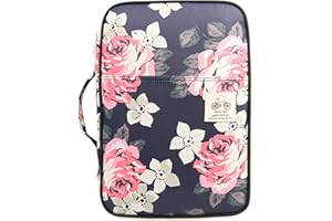 JAKAGO Portfolio Prezentacja Biznesowy Folder A4 Folio Wodoodporny dokument Organizer Paszport Torba Konferencja Folder Pad Pokrowiec Etui, Flower02, M, Nowoczesny